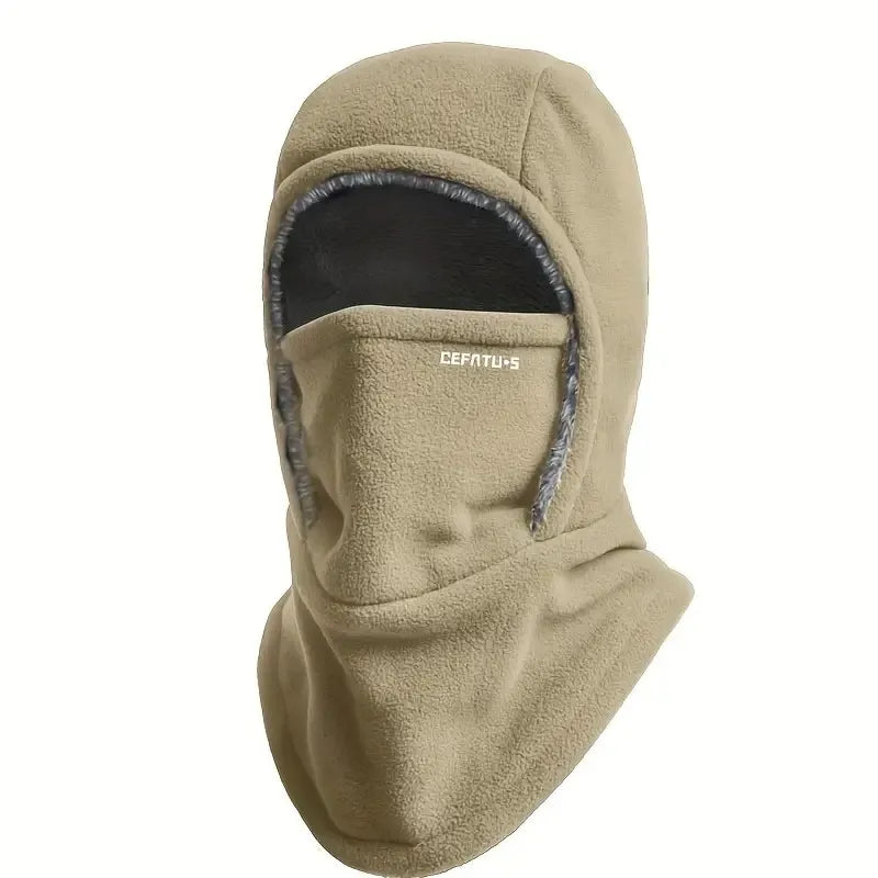 Fleece Balaclava Solid Color Breathable Headgear Hat Winter Windproof Warm Face Mask Motorcycle Balaclava Hat Warm Ski Mask