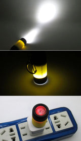 Mini LED Rechargeable USB Flashlight Keychain Metal Torch Key Holder