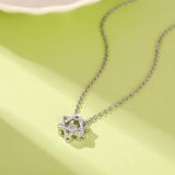 Trendy Bling Bling Star Design Cubic Zirconia Necklace for Women Wedding Jewelry Gifts Silver Plated CZ Pendant Necklaces