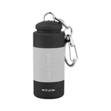Mini LED Rechargeable USB Flashlight Keychain Metal Torch Key Holder