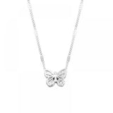 Right Grand New Fashion Female CZ Zircon Stainless Steel Jewelry 18k Gold Plated Butterfly Necklace