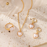 Luxury Golden Braided Knot Jewelry Set Necklace Earrings Ring Elegant Fashion Accessories for Women