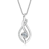 Fine Jewelry Necklaces Moissanite 925 Sterling Silver 4mm 0.3ct Moissanite Twist Pendant Necklace for Women