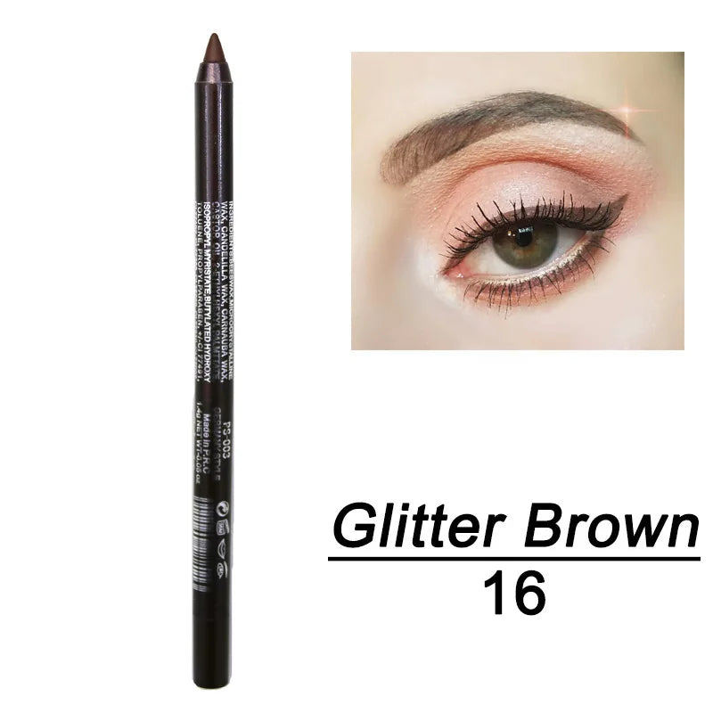 Super Waterproof Eyeliner Pencil 14 Color Long Lasting Magnetic Glitter Liquid Eyeliner Reusable Smooth Eyes Brightener Pencil