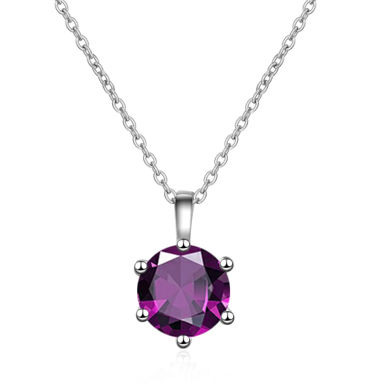 Elegant One Carat Sparkling Diamond Pendant Necklace Trendy Geometric Shape Colorful Inlaid Zircon Fashionable Engagement