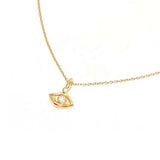 Minimalist 925 Sterling Silver 18K Gold Plated Zircon Necklace Lucky Evil Eye Protected Fashion Weddings Engagements Parties