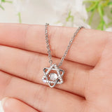 Trendy Bling Bling Star Design Cubic Zirconia Necklace for Women Wedding Jewelry Gifts Silver Plated CZ Pendant Necklaces