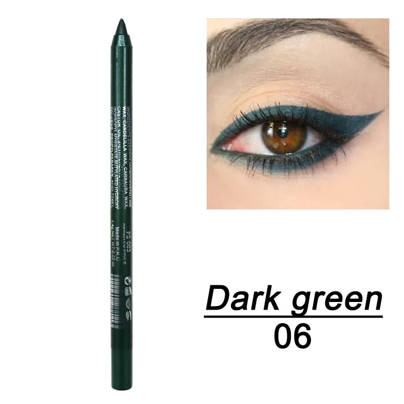 Super Waterproof Eyeliner Pencil 14 Color Long Lasting Magnetic Glitter Liquid Eyeliner Reusable Smooth Eyes Brightener Pencil