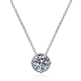 Fashion Jewelry Exquisite Rhodium Plated Blade Chains Zircon Necklace for Girls Trendy Party Gift Stainless Steel