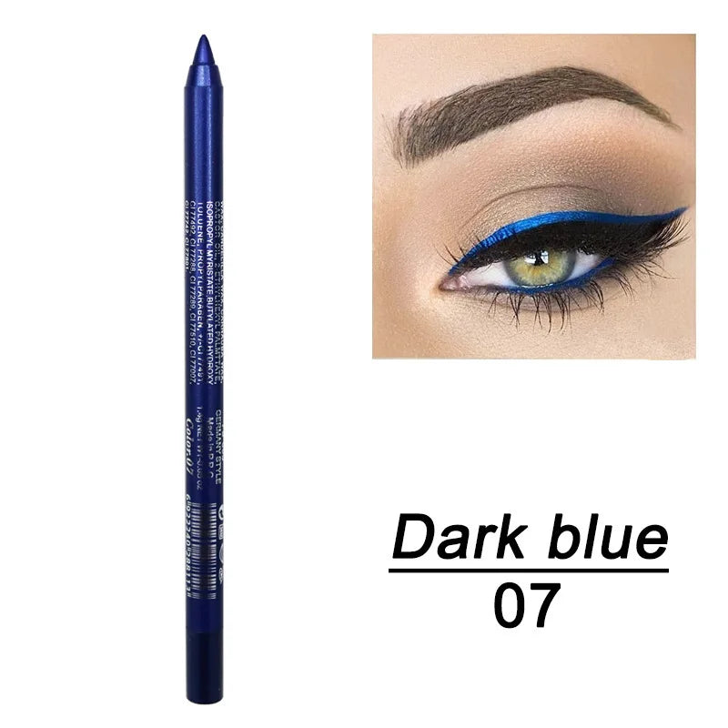 Super Waterproof Eyeliner Pencil 14 Color Long Lasting Magnetic Glitter Liquid Eyeliner Reusable Smooth Eyes Brightener Pencil