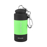 Mini LED Rechargeable USB Flashlight Keychain Metal Torch Key Holder
