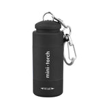 Mini LED Rechargeable USB Flashlight Keychain Metal Torch Key Holder