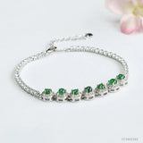 Myanmar Jade Chain & Link Bracelets Full of Zircon Natural Stone Jade Bracelets for Women Jewelry Green Burma Jadeite Bracelets