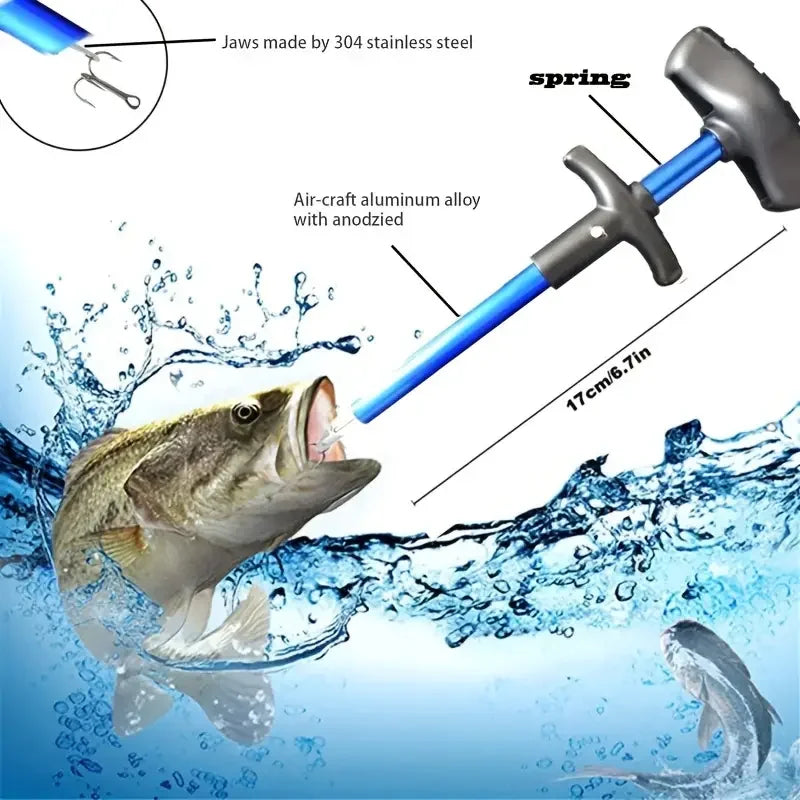 Aluminum Alloy Fish Hook Remover T-shape Handle Fishhook Detacher Extractor Dehooker Separator Disconnect Removal Tools