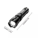 Super Bright Edc Telescopic Zoom Linterna 3 Lighting Modes Lanterns USB Rechargeable LED Torch Light Flashlight