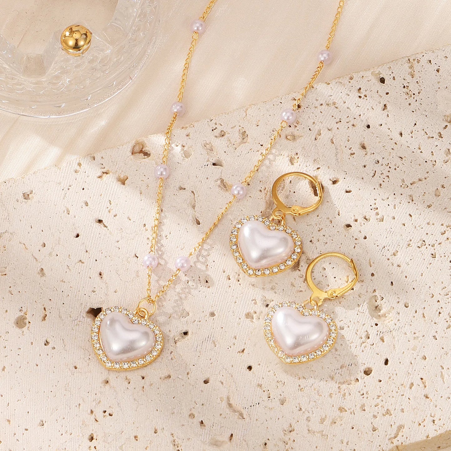 Luxury Golden Braided Knot Jewelry Set Necklace Earrings Ring Elegant Fashion Accessories for Women