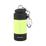 Mini LED Rechargeable USB Flashlight Keychain Metal Torch Key Holder