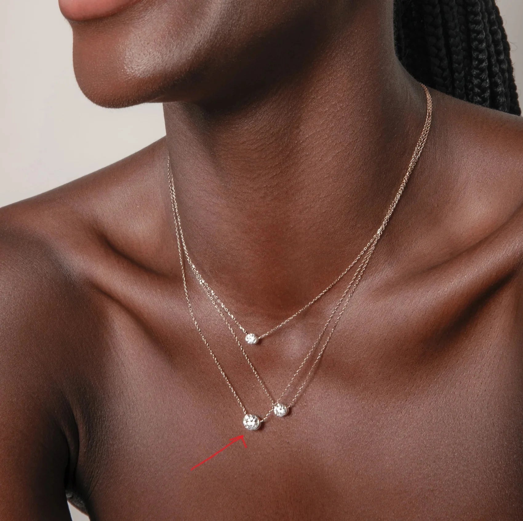 LOZRUNVE 925 Sterling Silver Shinning Elegant Solitaire Diamond Crystal Chain Necklace Choker Jewelry Set