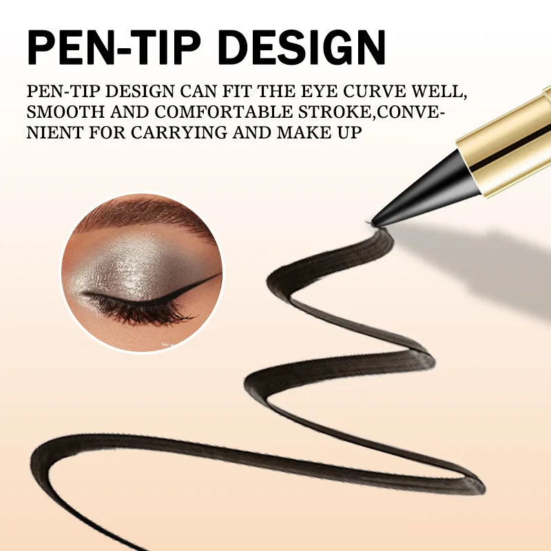 Hot-Selling Eye Liquid Eyeliner Smooth Gel Pen with 4 Long-Lasting Quick-Drying Waterproof Matte Colors for Makeup