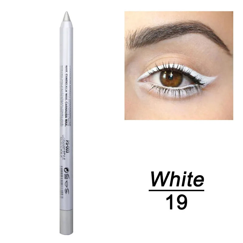 Super Waterproof Eyeliner Pencil 14 Color Long Lasting Magnetic Glitter Liquid Eyeliner Reusable Smooth Eyes Brightener Pencil