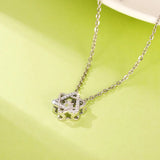Trendy Bling Bling Star Design Cubic Zirconia Necklace for Women Wedding Jewelry Gifts Silver Plated CZ Pendant Necklaces