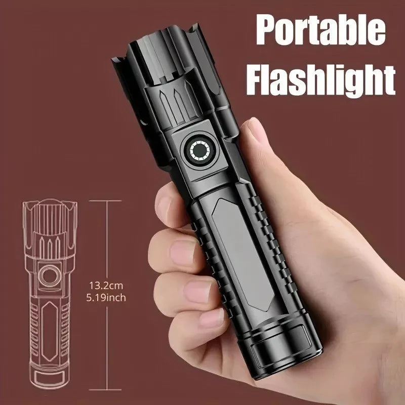 Super Bright Edc Telescopic Zoom Linterna 3 Lighting Modes Lanterns USB Rechargeable LED Torch Light Flashlight
