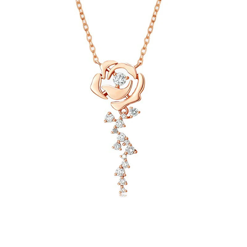 Fine Jewelry Necklaces Moissanite 925 Sterling Silver 4mm 0.3ct Moissanite Twist Pendant Necklace for Women