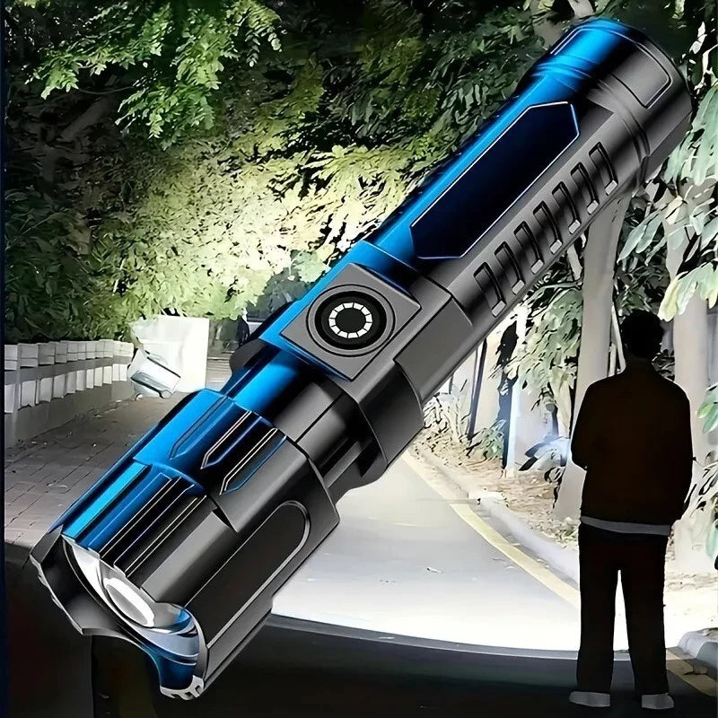 Super Bright Edc Telescopic Zoom Linterna 3 Lighting Modes Lanterns USB Rechargeable LED Torch Light Flashlight