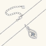 Fine Jewelry Necklaces Moissanite 925 Sterling Silver 4mm 0.3ct Moissanite Twist Pendant Necklace for Women