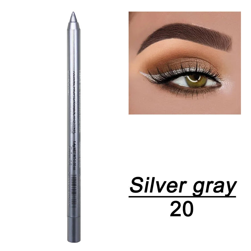 Super Waterproof Eyeliner Pencil 14 Color Long Lasting Magnetic Glitter Liquid Eyeliner Reusable Smooth Eyes Brightener Pencil