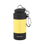 Mini LED Rechargeable USB Flashlight Keychain Metal Torch Key Holder