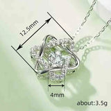 Trendy Bling Bling Star Design Cubic Zirconia Necklace for Women Wedding Jewelry Gifts Silver Plated CZ Pendant Necklaces