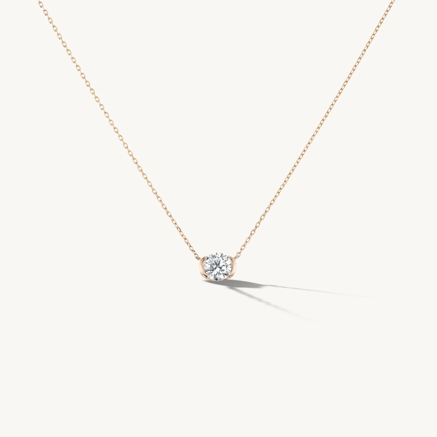 LOZRUNVE 925 Sterling Silver Shinning Elegant Solitaire Diamond Crystal Chain Necklace Choker Jewelry Set