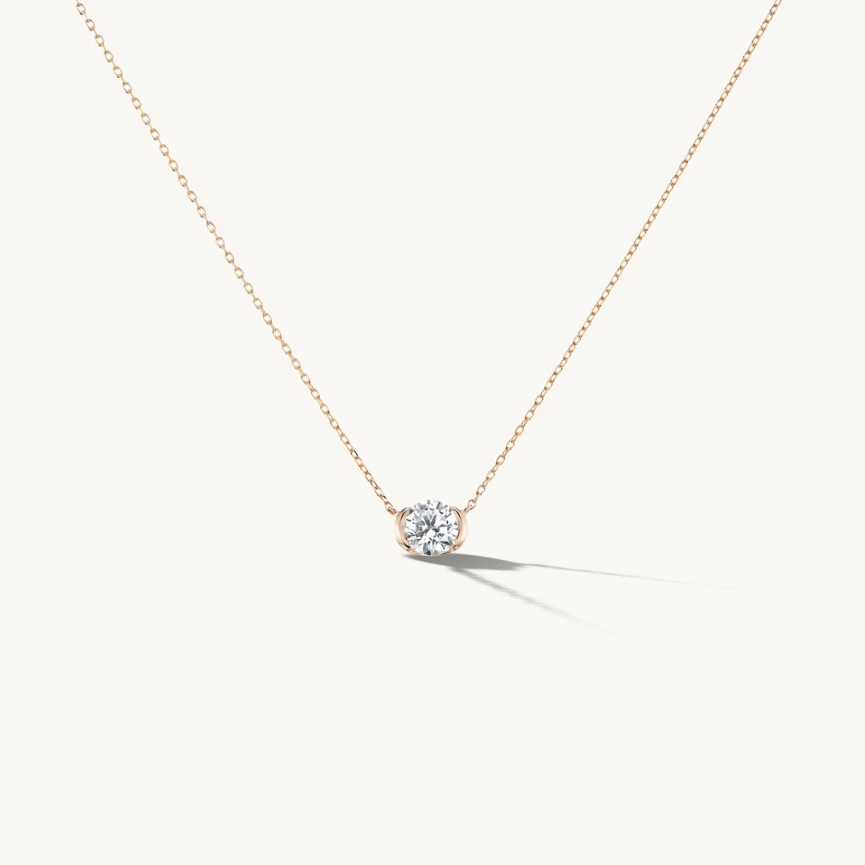 LOZRUNVE 925 Sterling Silver Shinning Elegant Solitaire Diamond Crystal Chain Necklace Choker Jewelry Set