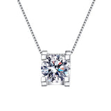 Fine Jewelry Necklaces Moissanite 925 Sterling Silver 4mm 0.3ct Moissanite Twist Pendant Necklace for Women
