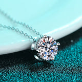 Fashion Jewelry Exquisite Rhodium Plated Blade Chains Zircon Necklace for Girls Trendy Party Gift Stainless Steel