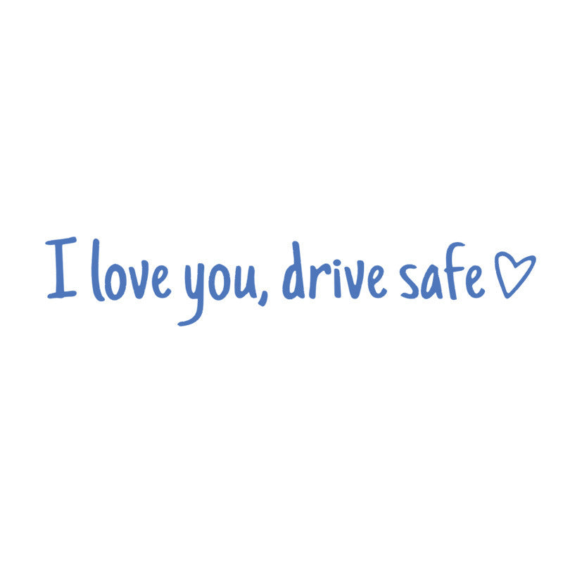 Waterproof vinyl car sticker for safe driving, universal rearview mirror decoration.