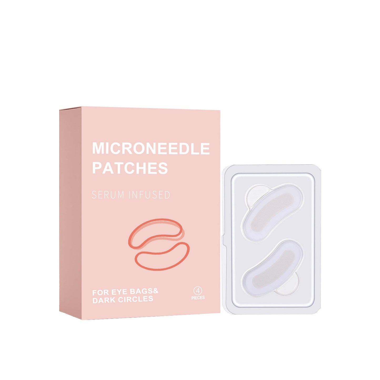 Microneedle Collagen Under Eye Patches with Hyaluronic Acid & Retinol – Reduce Eye Bags, Dark Circles, Puffiness & Fine Lines, Hydrating Under Eye Masks for Tired Eyes (8 Pairs)