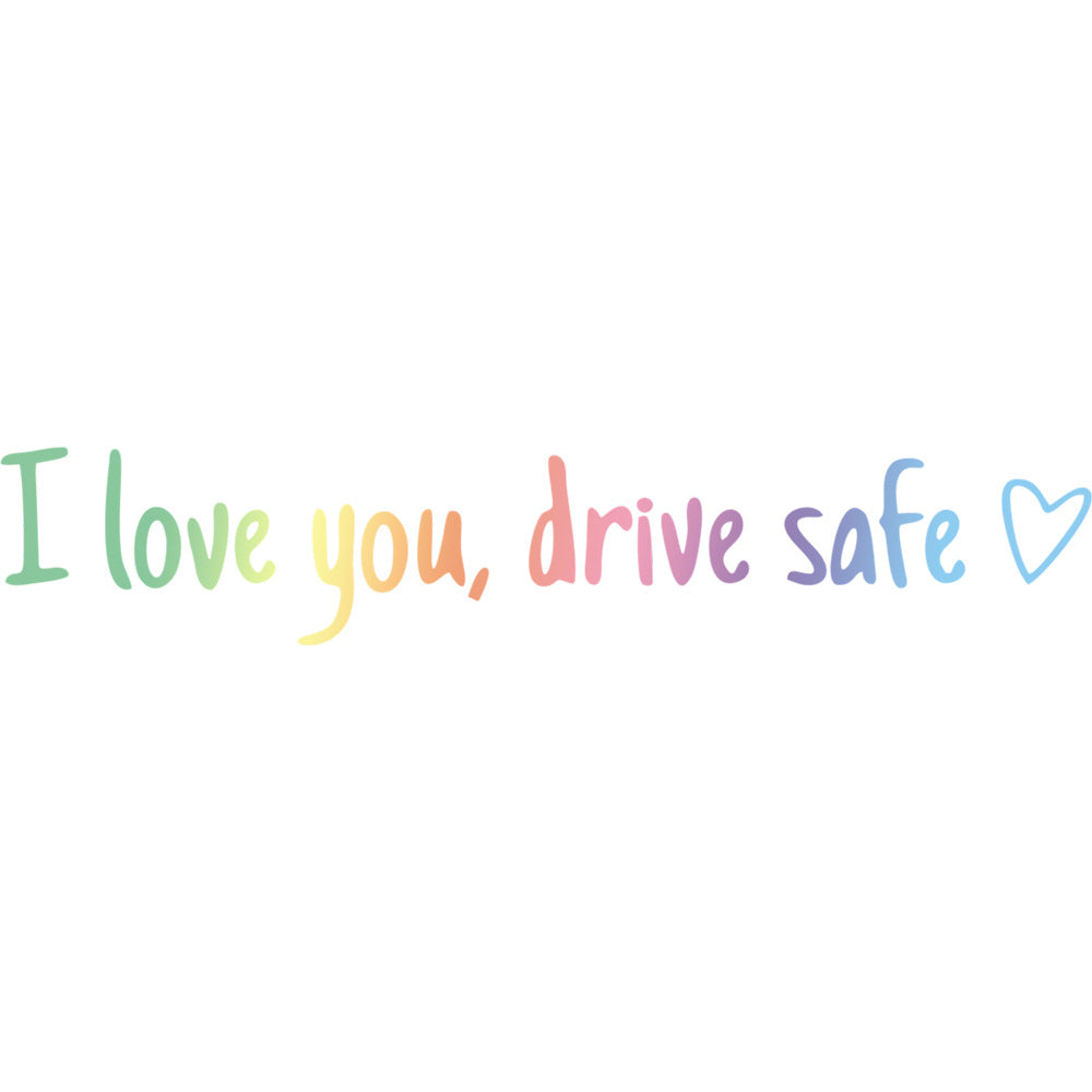 Waterproof vinyl car sticker for safe driving, universal rearview mirror decoration.