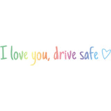 Waterproof vinyl car sticker for safe driving, universal rearview mirror decoration.