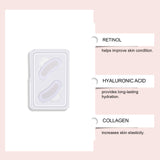 Microneedle Collagen Under Eye Patches with Hyaluronic Acid & Retinol – Reduce Eye Bags, Dark Circles, Puffiness & Fine Lines, Hydrating Under Eye Masks for Tired Eyes (8 Pairs)