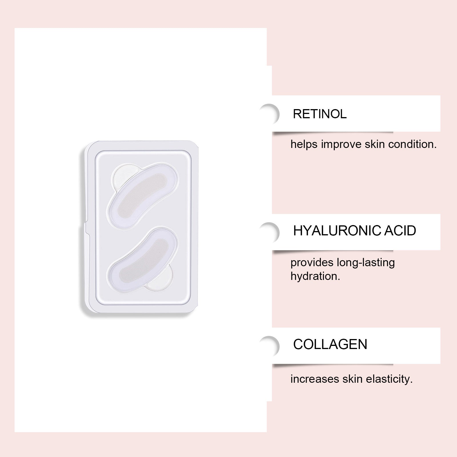 Microneedle Collagen Under Eye Patches with Hyaluronic Acid & Retinol – Reduce Eye Bags, Dark Circles, Puffiness & Fine Lines, Hydrating Under Eye Masks for Tired Eyes (8 Pairs)