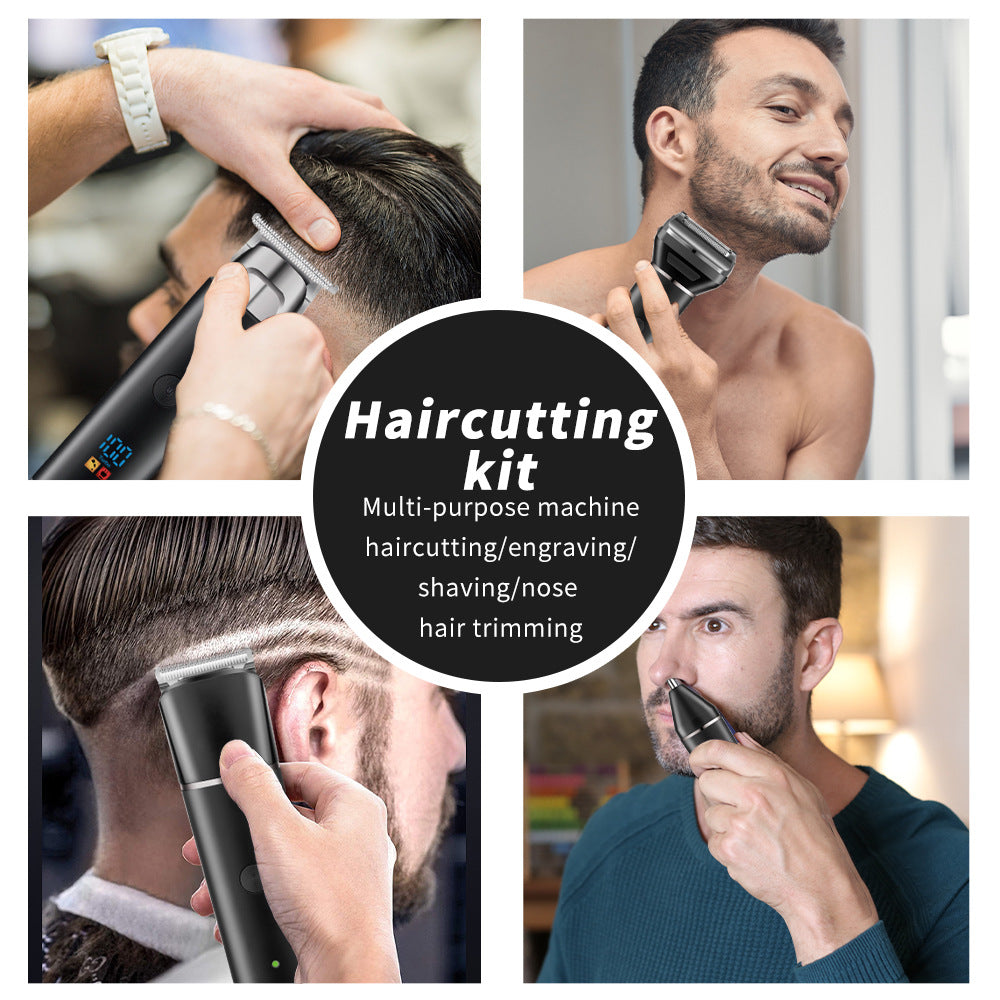 Home-use rechargeable hair clipper, hair pomade clipper, hair salon digital display LED engraving bald head hair