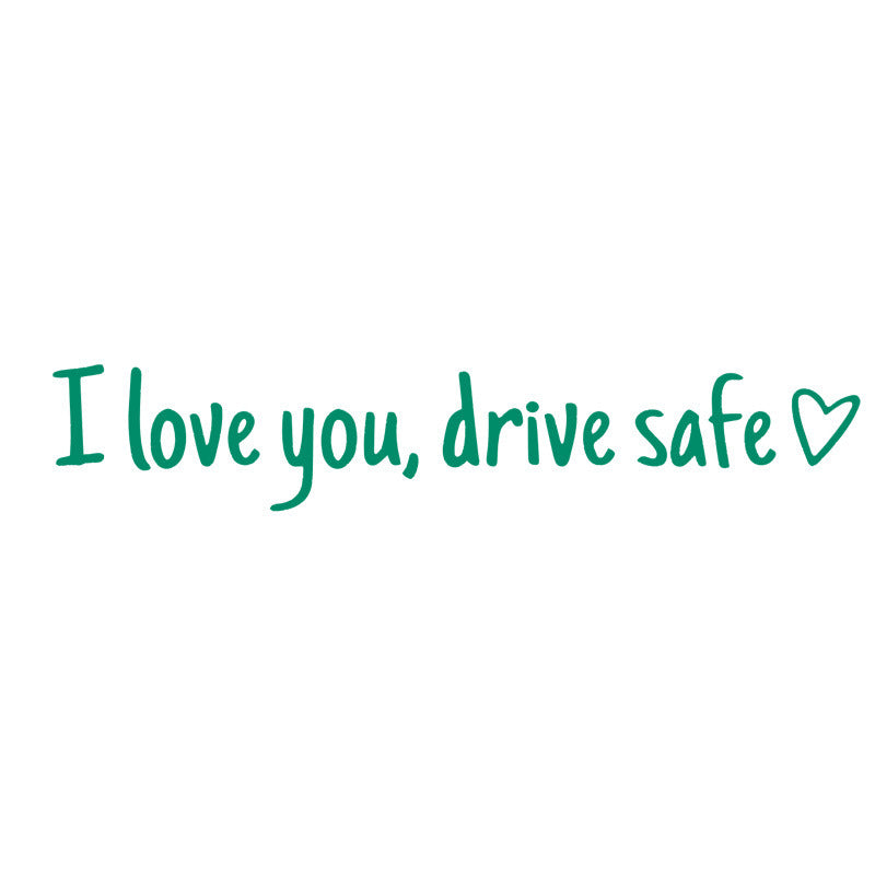 Waterproof vinyl car sticker for safe driving, universal rearview mirror decoration.