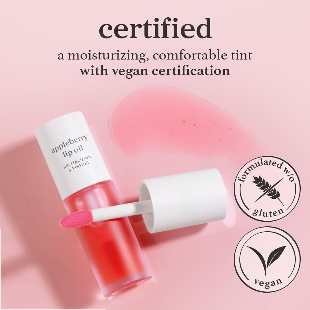 Nooni Korean Lip Oil: Nooni lip oil makeup, tinted lip gloss that brightens complexion and skin tone.
