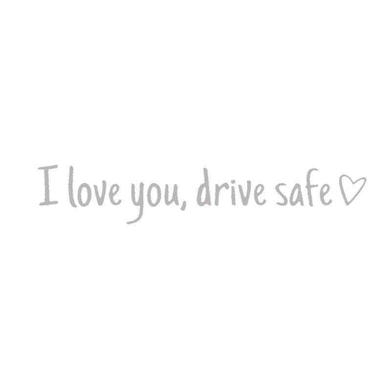 Waterproof vinyl car sticker for safe driving, universal rearview mirror decoration.