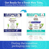 GuruNanda Coconut Oil Whitening Teeth Strips, Peppermint Flavor, Removes Yellowing - Authentic Product