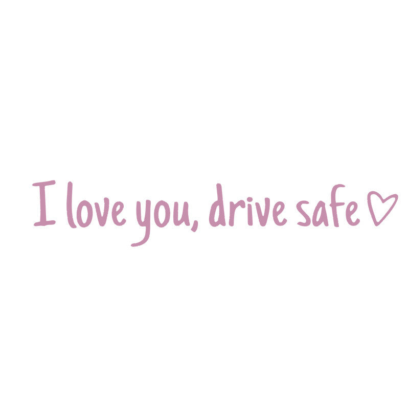Waterproof vinyl car sticker for safe driving, universal rearview mirror decoration.