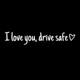 Waterproof vinyl car sticker for safe driving, universal rearview mirror decoration.